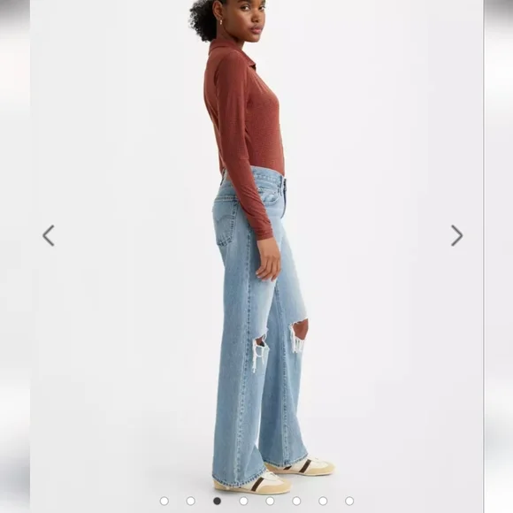 Levis Baggy Bootcut Denim Jeans Size 27 - Picture 5 of 11